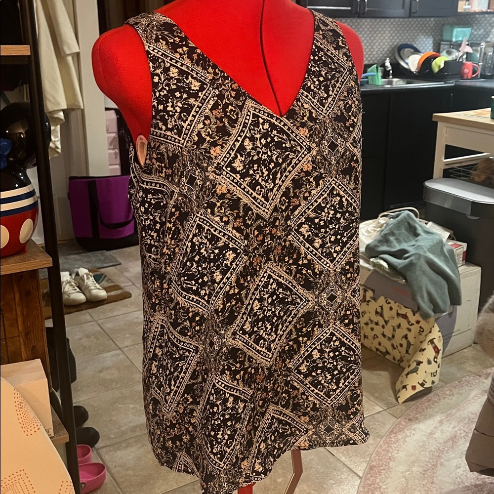 Maurices Navy and White Patterned Camisole